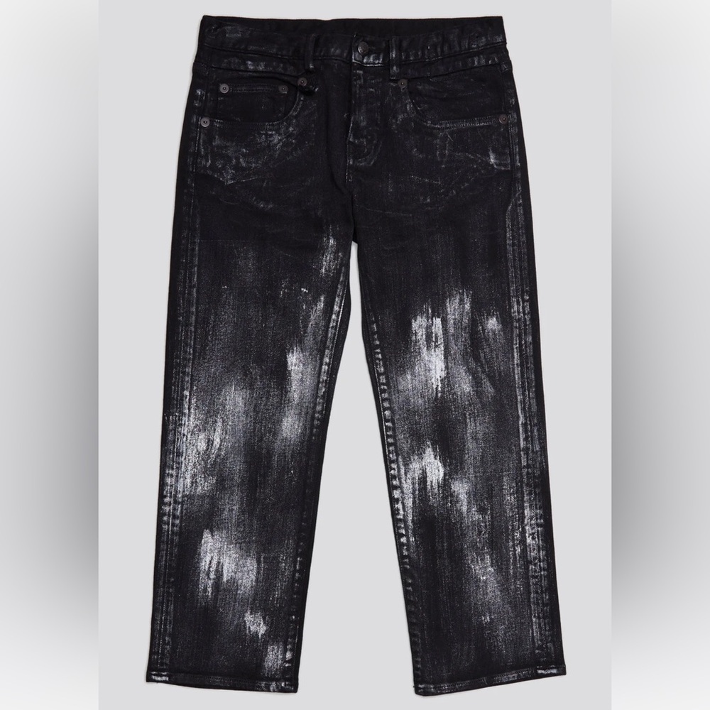 R13 Boy Straight- Silvered Black Stretch Sz 27 - Picture 8 of 9